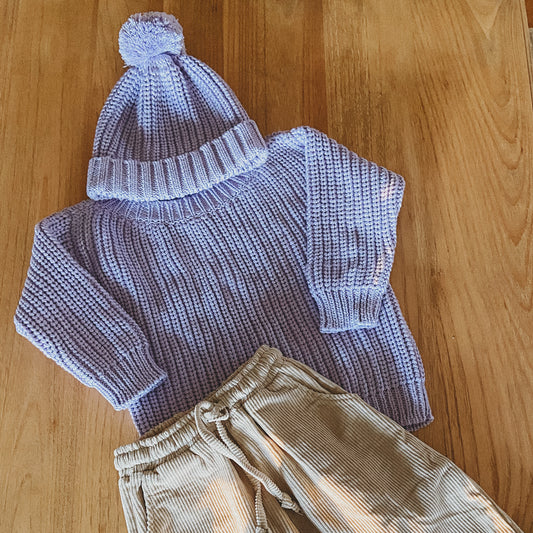 Chunky Knit Jumper - Lilac